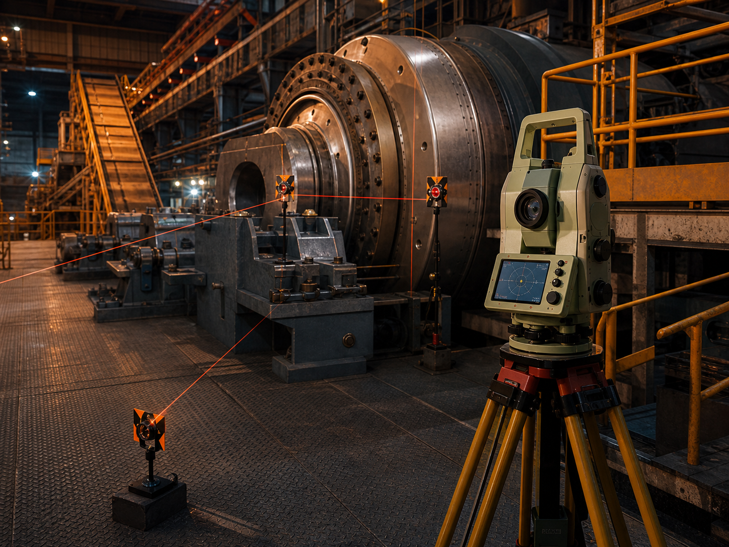 Mechanical alignment survey guide visual