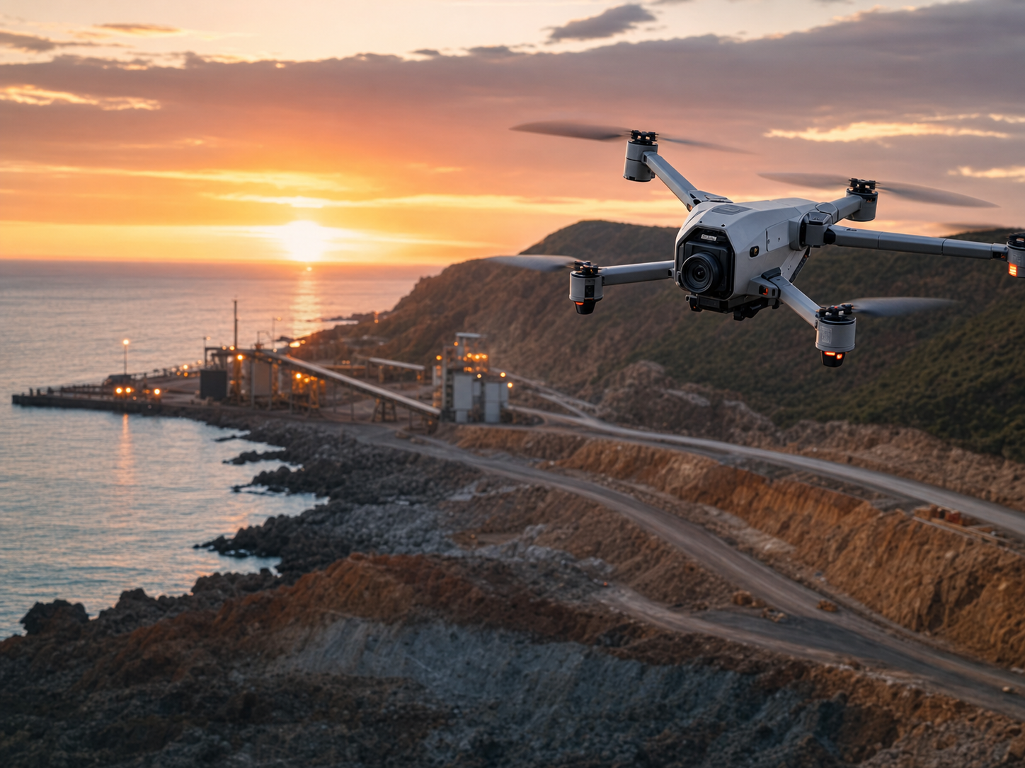 UAV survey guide visual for industrial site mapping